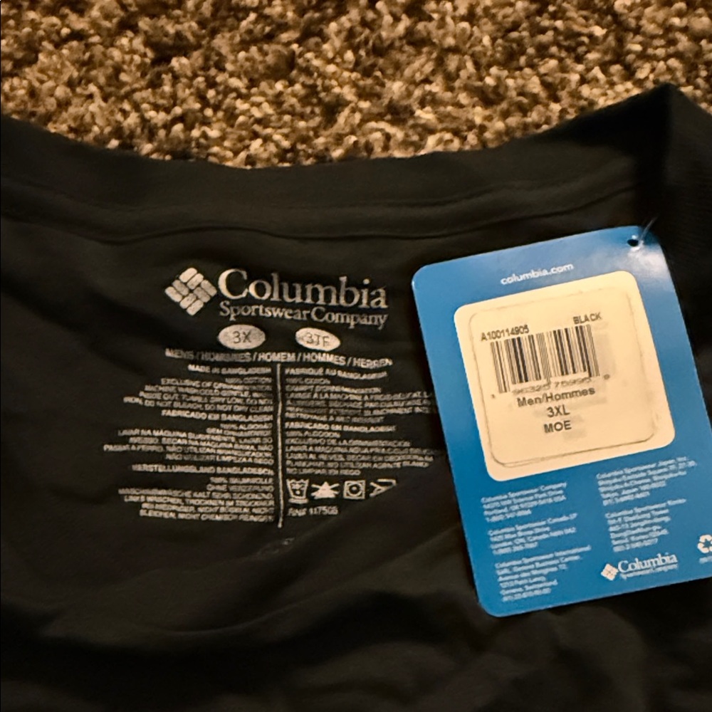 Columbia Men's Charcoal Short Sleeve Tee - Picture 2 of 3